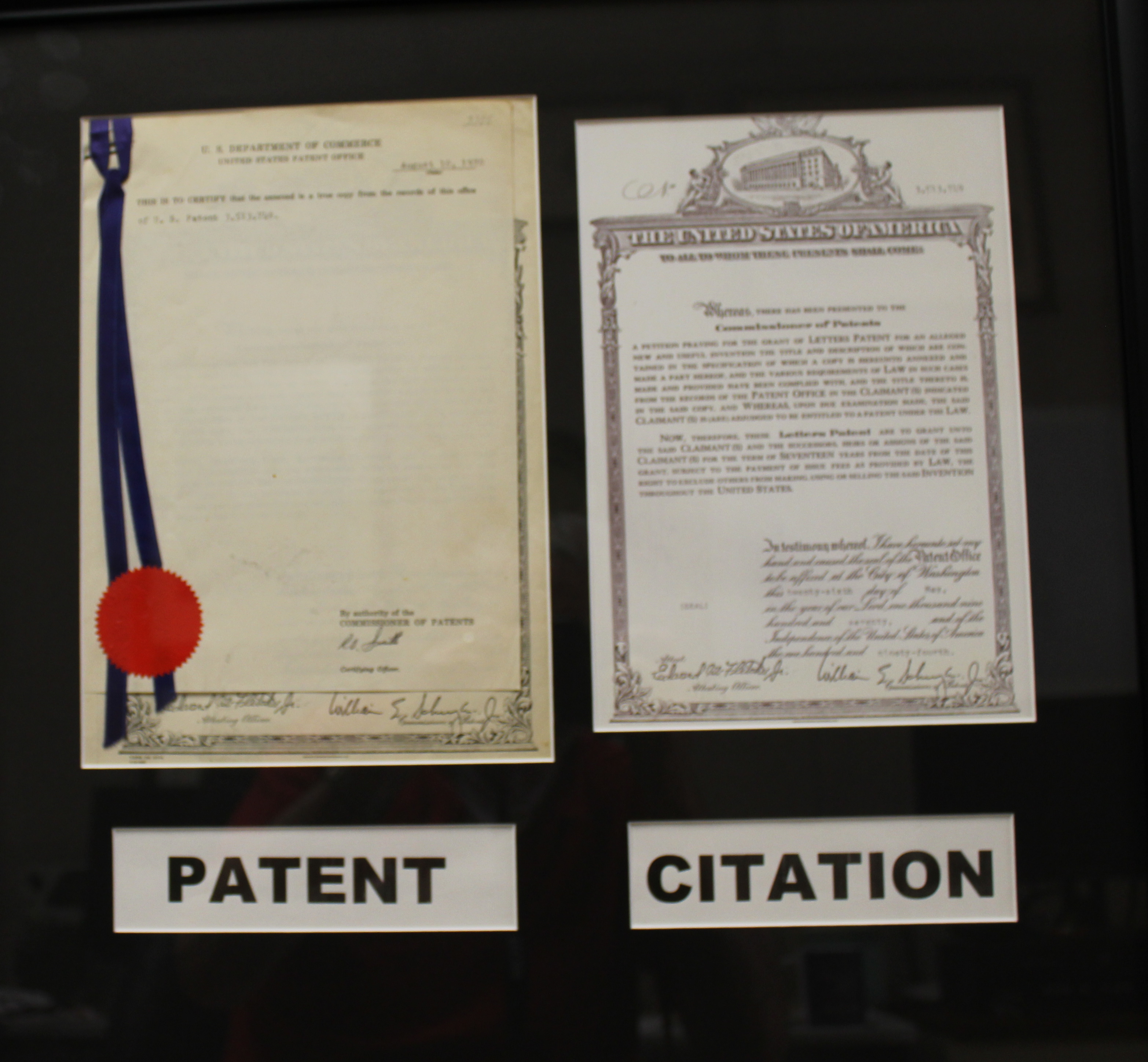 Ribbon copy of patent for Hydra