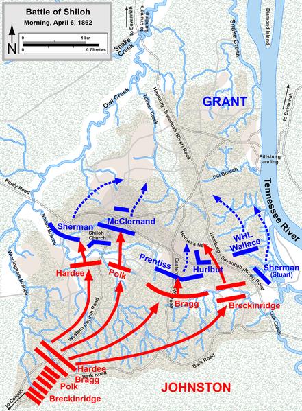 Shiloh Battle map