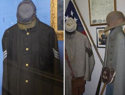 Civil War Uniforms Displays