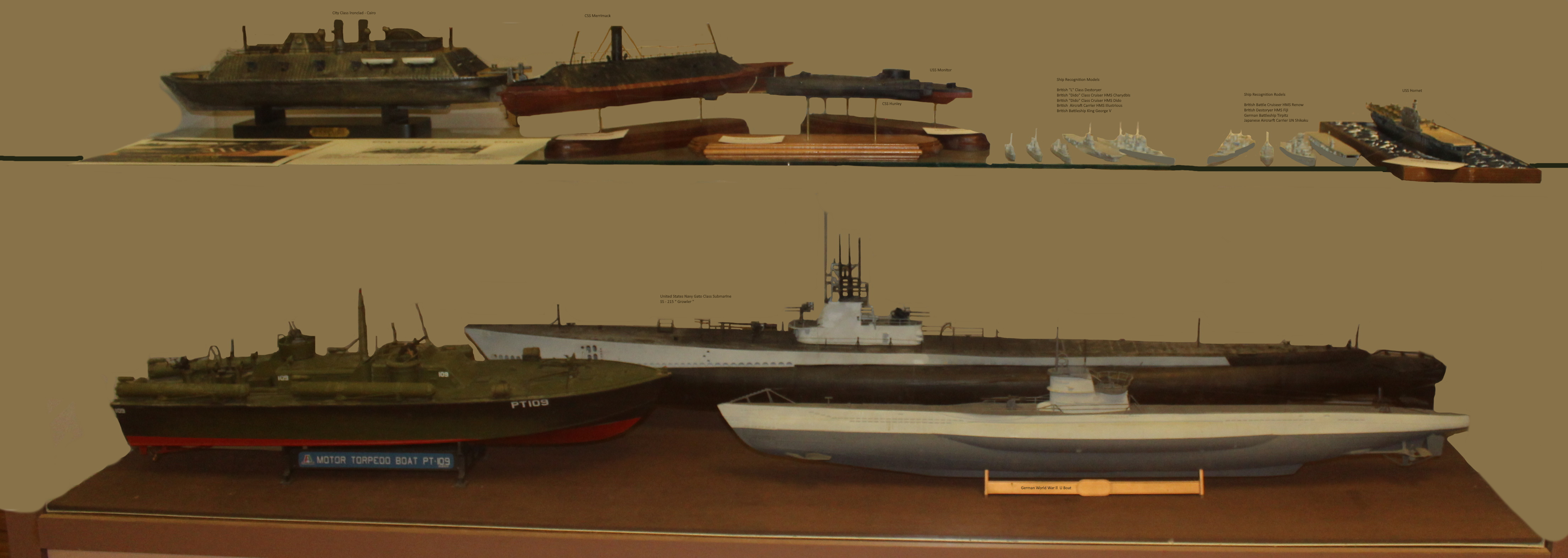 Ships Display #4 Gato Class submarine, Elco PT Boat